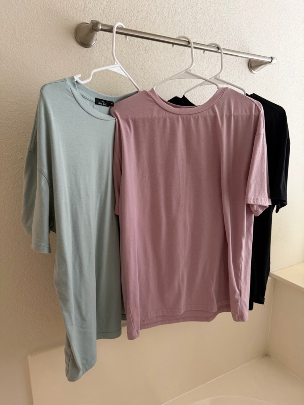 Trendy queen small Crewneck Tee Trio bundle - Dusty Pink, Sage, Black
